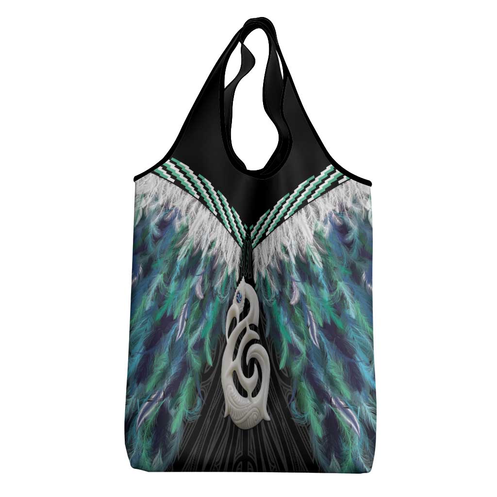 Aotearoa Korowai Motif Grocery Bag Hei Manaia Poutama Maori Pattern LT14 - Polynesian Pride