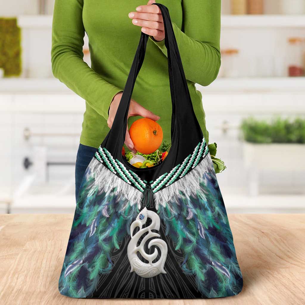 Aotearoa Korowai Motif Grocery Bag Hei Manaia Poutama Maori Pattern LT14 - Polynesian Pride