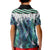 Aotearoa Korowai Motif Kid Polo Shirt Hei Manaia Poutama Maori Pattern