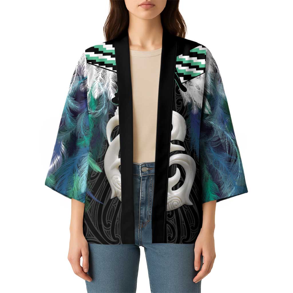 Aotearoa Korowai Motif Kimono Hei Manaia Poutama Maori Pattern - Polynesian Pride