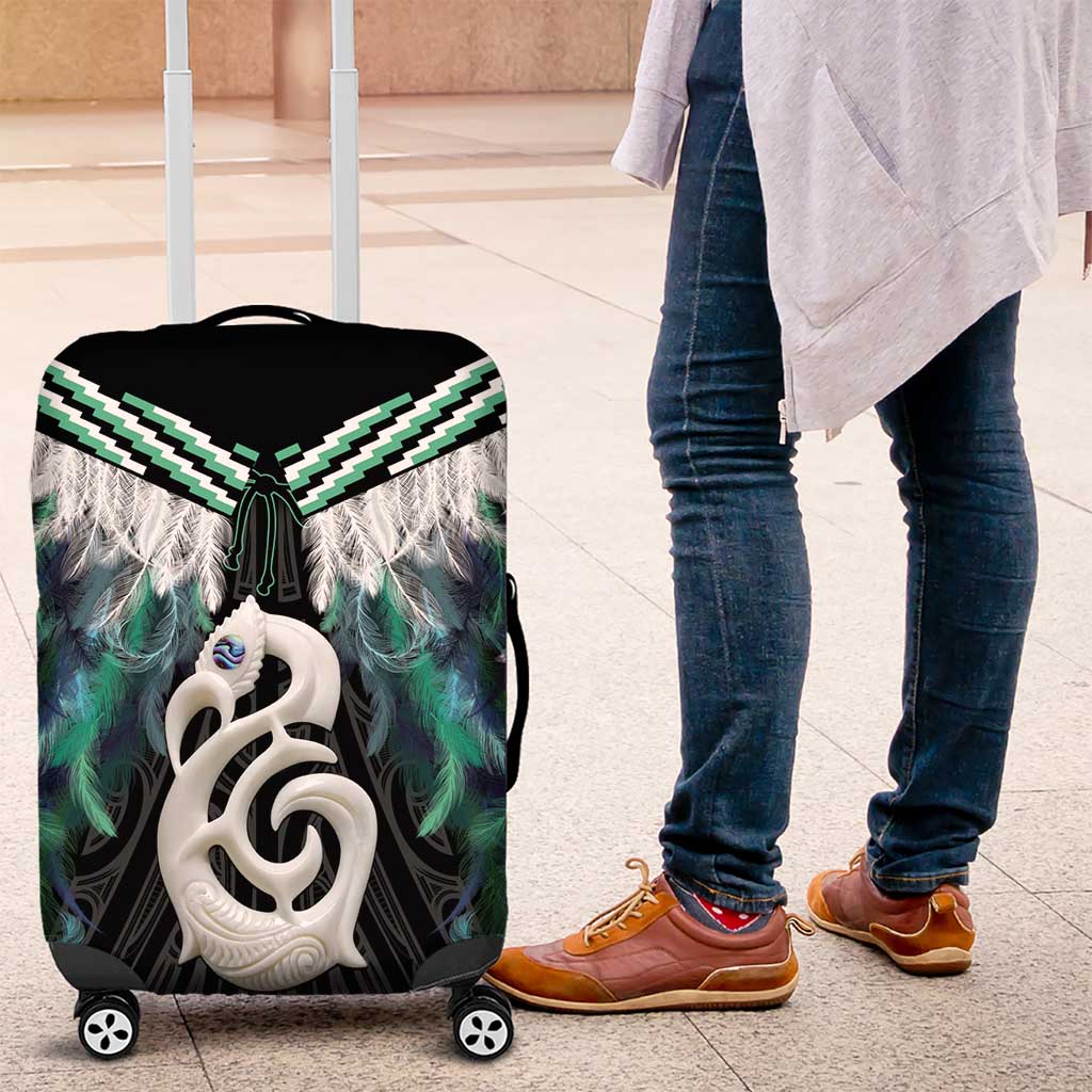 Aotearoa Korowai Motif Luggage Cover Hei Manaia Poutama Maori Pattern