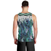 Aotearoa Korowai Motif Men Tank Top Hei Manaia Poutama Maori Pattern