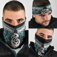 Aotearoa Korowai Motif Neck Gaiter Hei Manaia Poutama Maori Pattern - Polynesian Pride