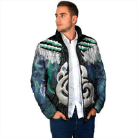 Aotearoa Korowai Motif Padded Jacket Hei Manaia Poutama Maori Pattern LT14 - Polynesian Pride