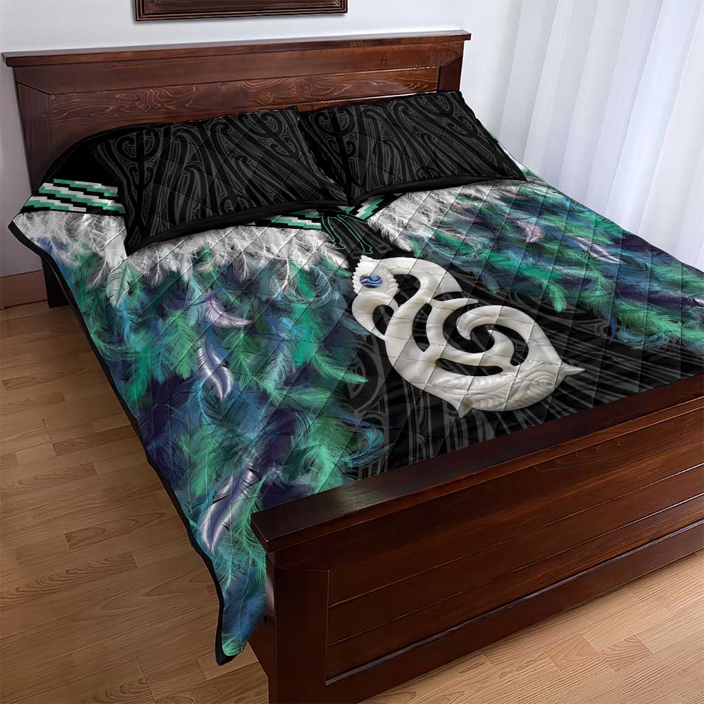 Aotearoa Korowai Motif Quilt Bed Set Hei Manaia Poutama Maori Pattern LT14 - Polynesian Pride
