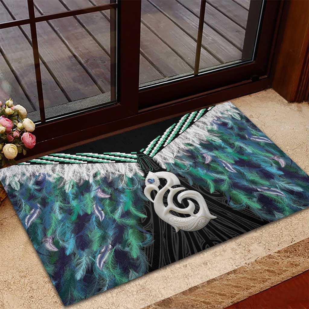Aotearoa Korowai Motif Rubber Doormat Hei Manaia Poutama Maori Pattern LT14 - Polynesian Pride