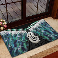 Aotearoa Korowai Motif Rubber Doormat Hei Manaia Poutama Maori Pattern LT14 - Polynesian Pride
