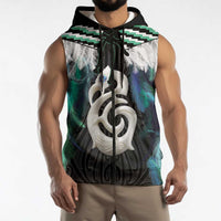 Aotearoa Korowai Motif Sleeveless Zip Hoodie Hei Manaia Poutama Maori Pattern LT14 - Polynesian Pride