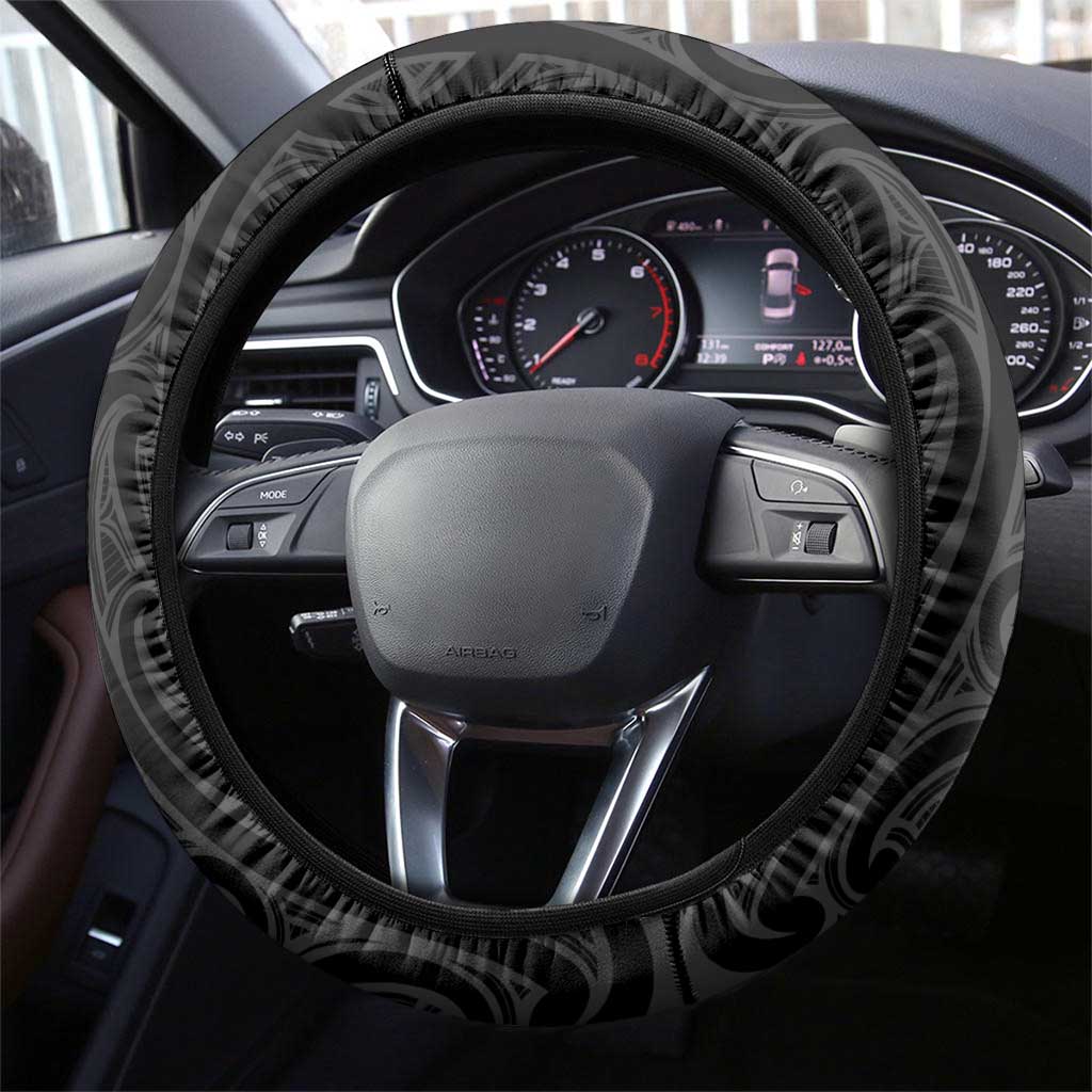 Aotearoa Korowai Motif Steering Wheel Cover Hei Manaia Poutama Maori Pattern LT14 - Polynesian Pride