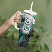 Aotearoa Korowai Motif Tumbler With Handle Hei Manaia Poutama Maori Pattern