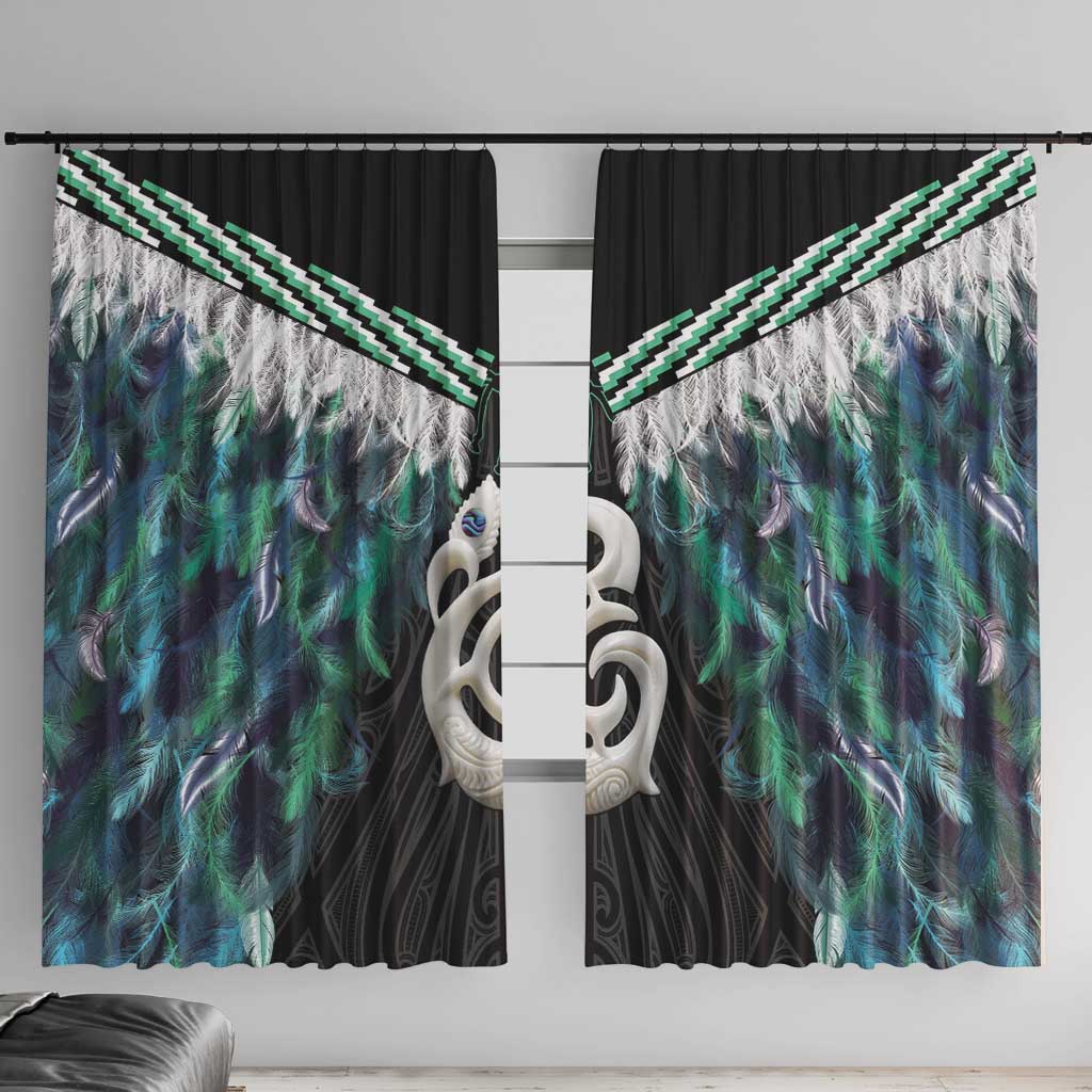 Aotearoa Korowai Motif Window Curtain Hei Manaia Poutama Maori Pattern