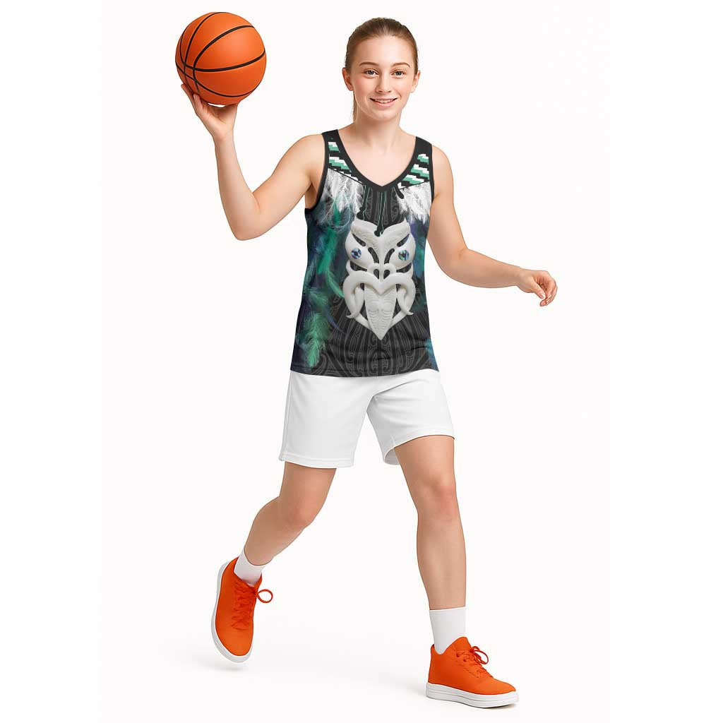 Aotearoa Korowai Motif Basketball Jersey Maori Wheku Poutama LT14 - Polynesian Pride