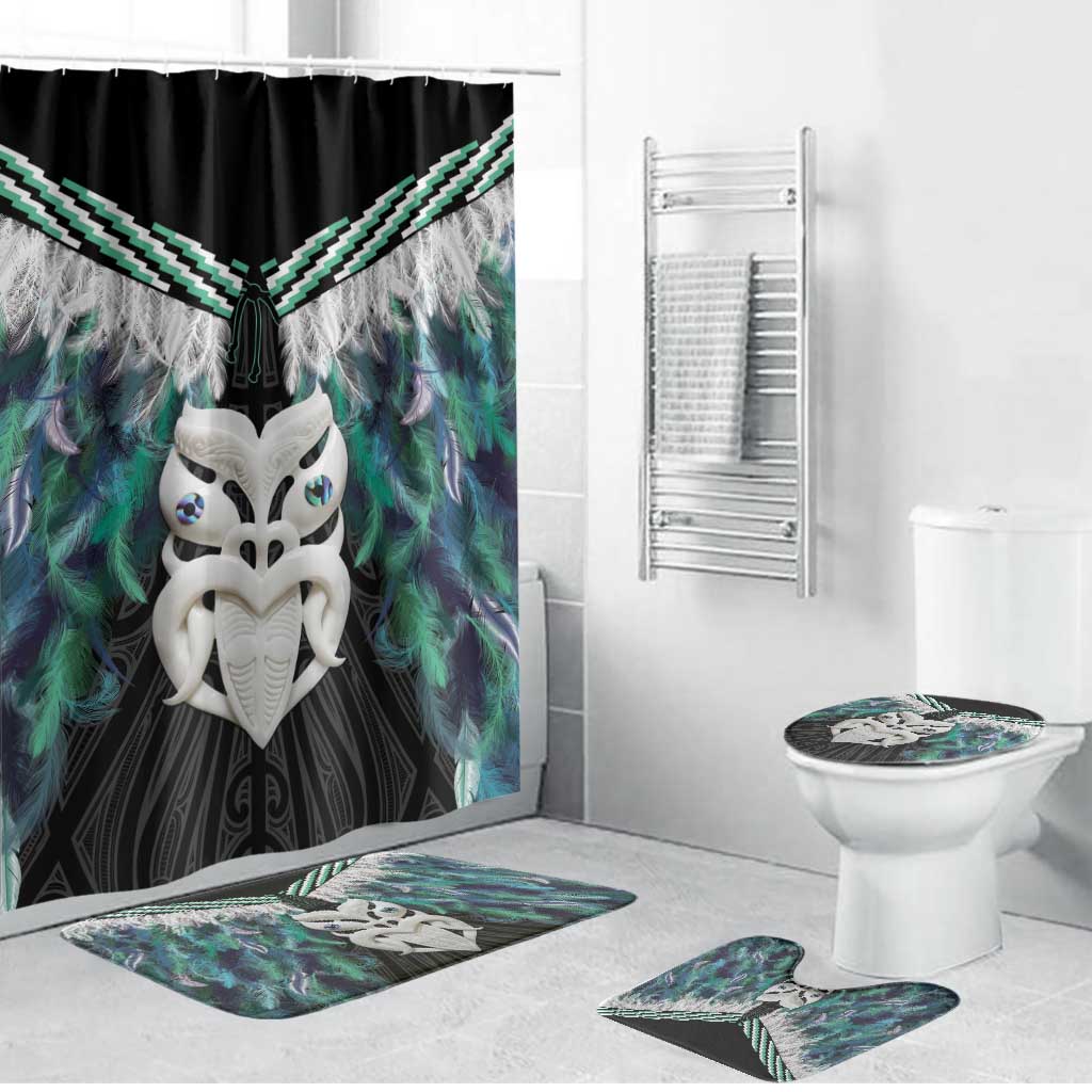 Aotearoa Korowai Motif Bathroom Set Maori Wheku Poutama - Polynesian Pride