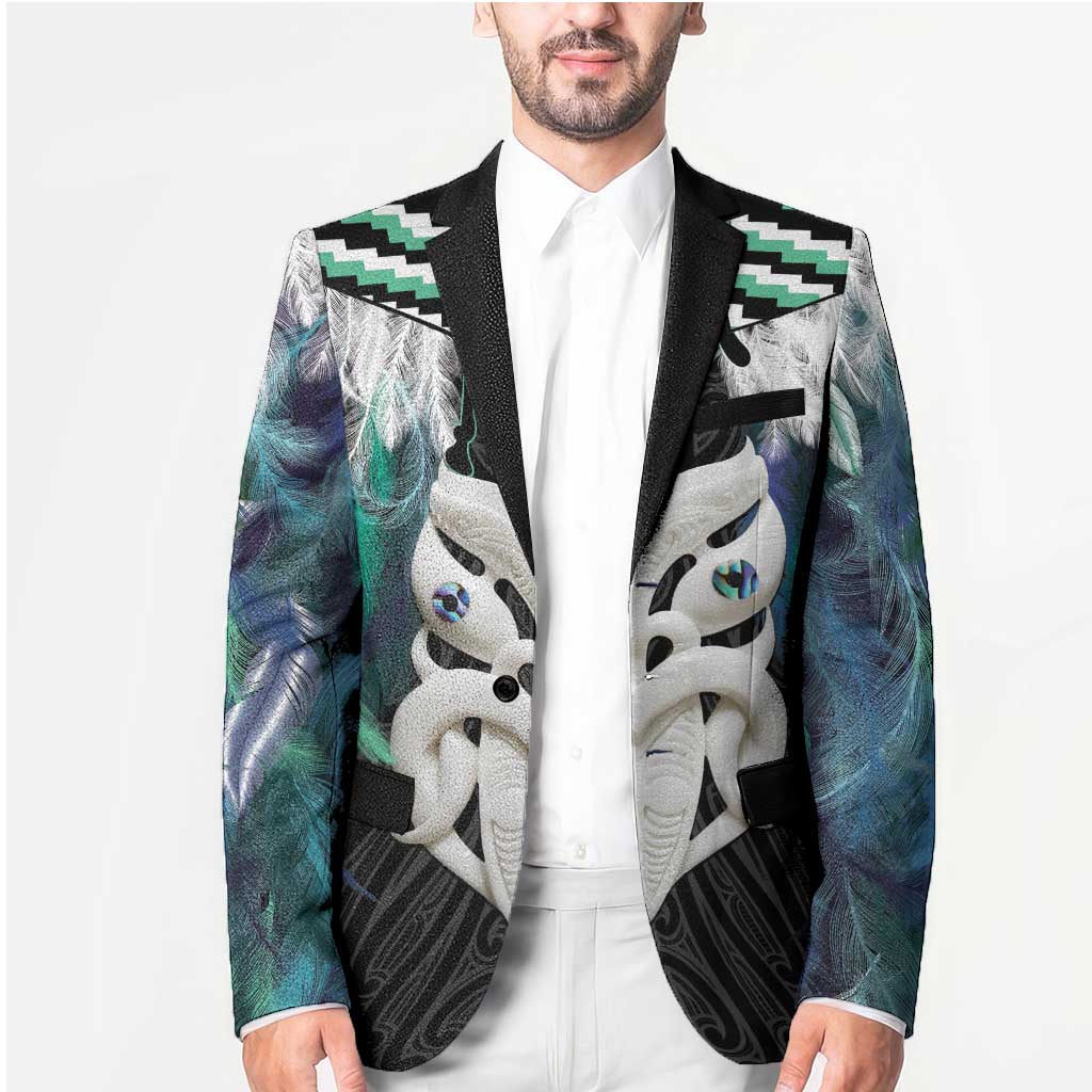 Aotearoa Korowai Motif Blazer Maori Wheku Poutama LT14 - Polynesian Pride