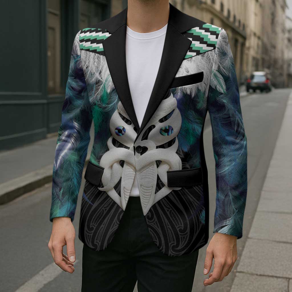 Aotearoa Korowai Motif Blazer Maori Wheku Poutama LT14 - Polynesian Pride