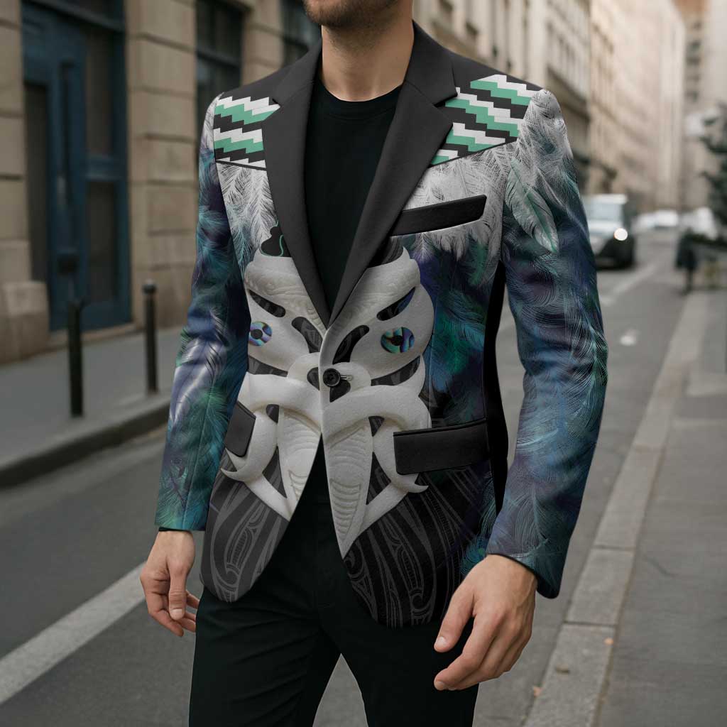Aotearoa Korowai Motif Blazer Maori Wheku Poutama LT14 - Polynesian Pride
