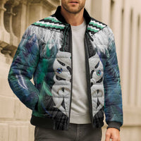 Aotearoa Korowai Motif Bomber Puffer Jacket Maori Wheku Poutama LT14 - Polynesian Pride
