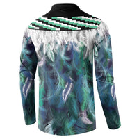 Aotearoa Korowai Motif Button Sweatshirt Maori Wheku Poutama LT14 - Polynesian Pride