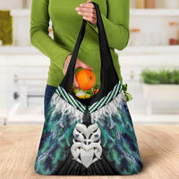 Aotearoa Korowai Motif Grocery Bag Maori Wheku Poutama LT14 - Polynesian Pride