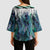 Aotearoa Korowai Motif Kimono Sleeve Blouse Maori Wheku Poutama - Polynesian Pride
