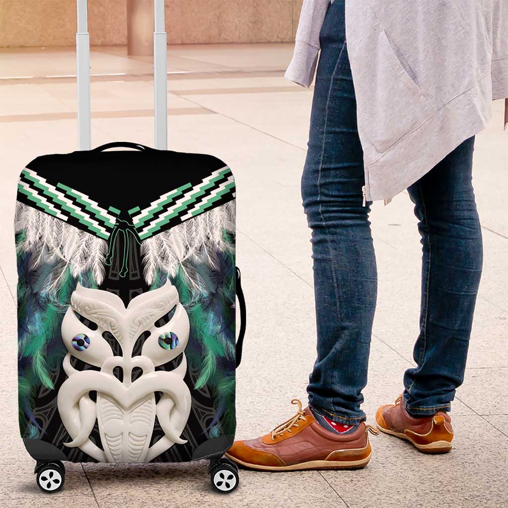 Aotearoa Korowai Motif Luggage Cover Maori Wheku Poutama