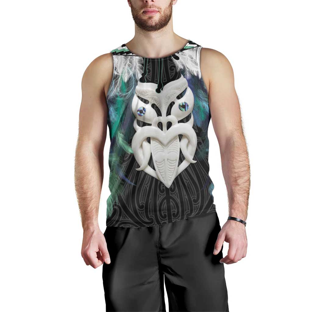 Aotearoa Korowai Motif Men Tank Top Maori Wheku Poutama LT14 - Polynesian Pride