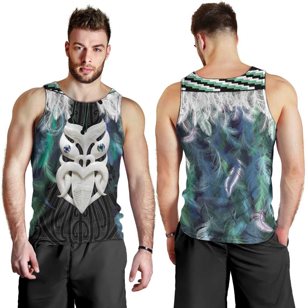 Aotearoa Korowai Motif Men Tank Top Maori Wheku Poutama LT14 - Polynesian Pride