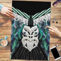 Aotearoa Korowai Motif Puzzle Maori Wheku Poutama LT14 Turquoise - Polynesian Pride