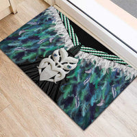 Aotearoa Korowai Motif Rubber Doormat Maori Wheku Poutama LT14 - Polynesian Pride