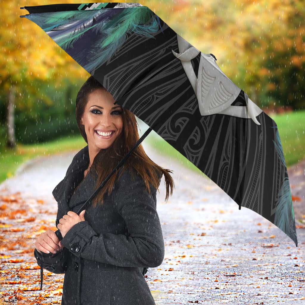 Aotearoa Korowai Motif Umbrella Maori Wheku Poutama - Polynesian Pride