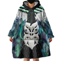 Aotearoa Korowai Motif Wearable Blanket Hoodie Maori Wheku Poutama LT14 - Polynesian Pride