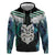Aotearoa Korowai Motif Zip Hoodie Maori Wheku Poutama