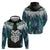 Aotearoa Korowai Motif Zip Hoodie Maori Wheku Poutama