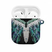 Aotearoa Korowai Motif AirPods Case Maori Tane Poutama LT14 Turquoise - Polynesian Pride