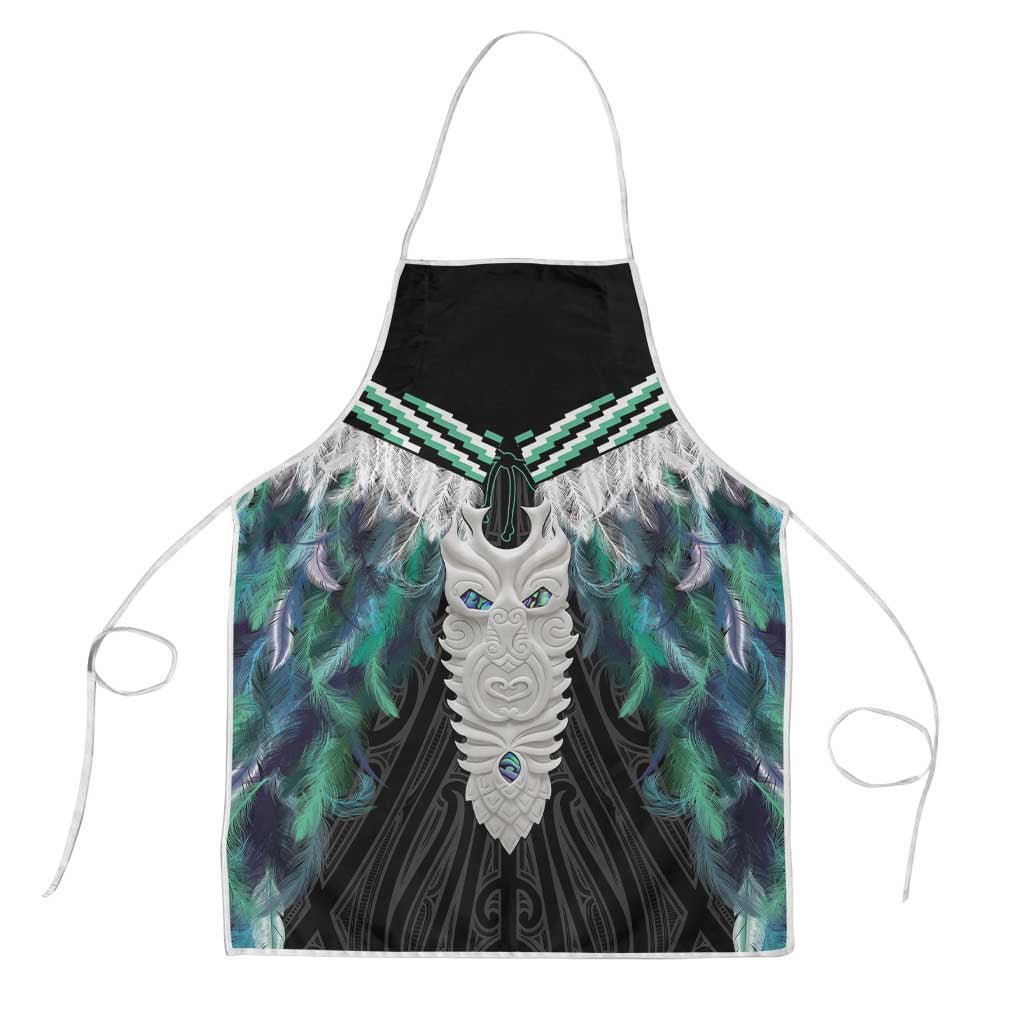 Aotearoa Korowai Motif Apron Maori Tane Poutama LT14 Turquoise - Polynesian Pride
