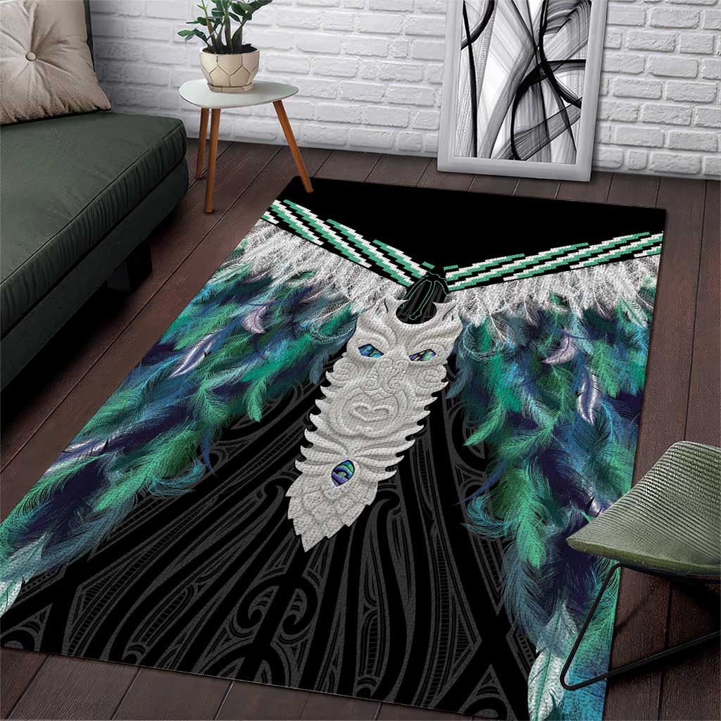 Aotearoa Korowai Motif Area Rug Maori Tane Poutama