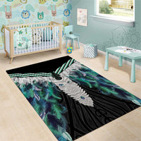 Aotearoa Korowai Motif Area Rug Maori Tane Poutama