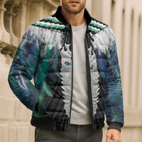 Aotearoa Korowai Motif Bomber Puffer Jacket Maori Tane Poutama LT14 - Polynesian Pride
