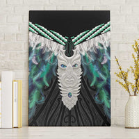 Aotearoa Korowai Motif Canvas Wall Art Maori Tane Poutama LT14 Without Frame Turquoise - Polynesian Pride