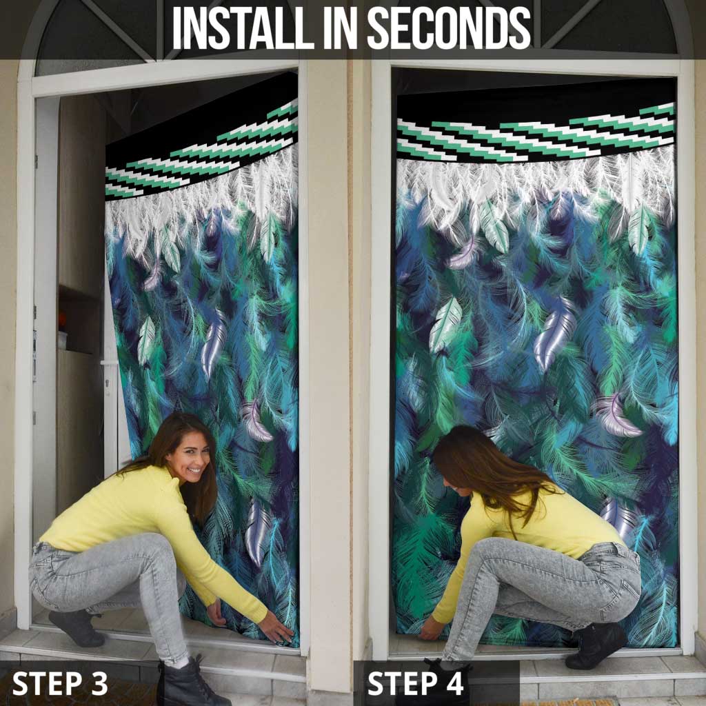 Aotearoa Korowai Motif Door Cover Maori Tane Poutama - Polynesian Pride