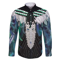 Aotearoa Korowai Motif Family Matching Long Sleeve Bodycon Dress and Hawaiian Shirt Maori Tane Poutama