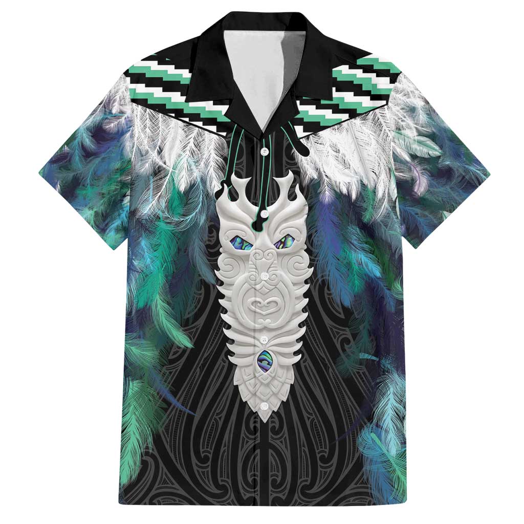 Aotearoa Korowai Motif Family Matching Off Shoulder Short Dress and Hawaiian Shirt Maori Tane Poutama