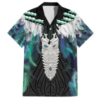 Aotearoa Korowai Motif Hawaiian Shirt Maori Tane Poutama LT14 Turquoise - Polynesian Pride