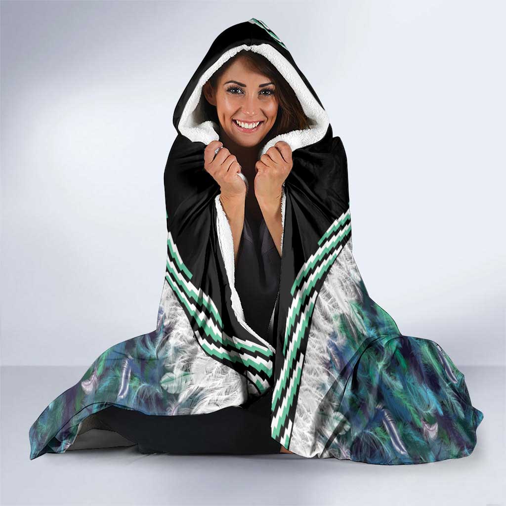 Aotearoa Korowai Motif Hooded Blanket Maori Tane Poutama LT14 - Polynesian Pride