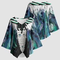 Aotearoa Korowai Motif Kimono Sleeve Blouse Maori Tane Poutama LT14 - Polynesian Pride