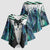 Aotearoa Korowai Motif Kimono Sleeve Blouse Maori Tane Poutama - Polynesian Pride