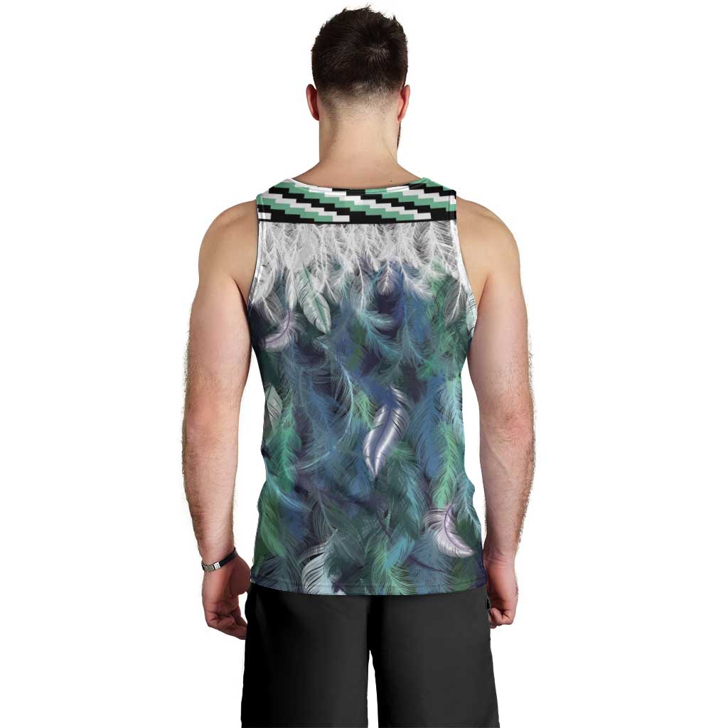Aotearoa Korowai Motif Men Tank Top Maori Tane Poutama LT14 - Polynesian Pride