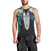 Aotearoa Korowai Motif Men Tank Top Maori Tane Poutama LT14 - Polynesian Pride