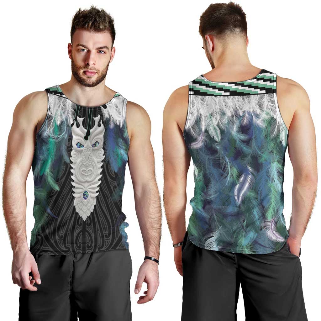 Aotearoa Korowai Motif Men Tank Top Maori Tane Poutama LT14 - Polynesian Pride