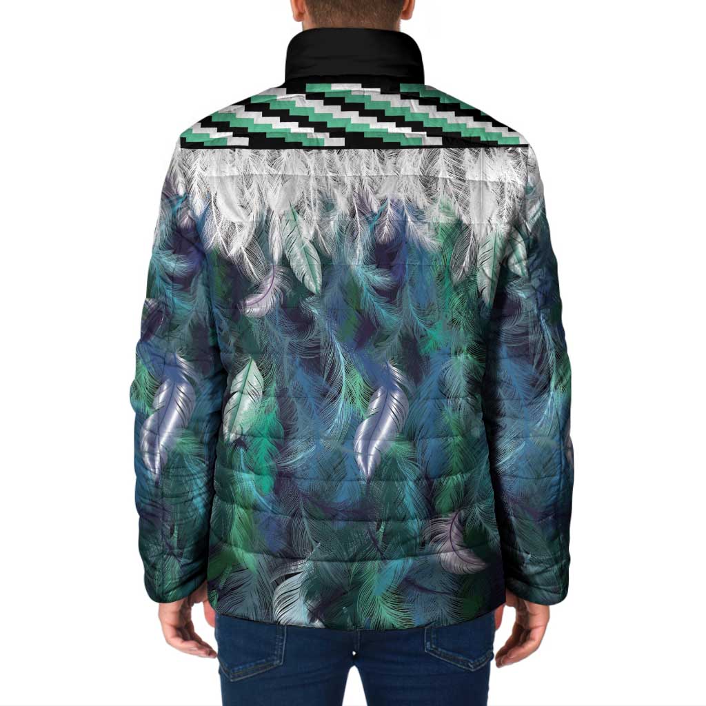 Aotearoa Korowai Motif Padded Jacket Maori Tane Poutama LT14 - Polynesian Pride
